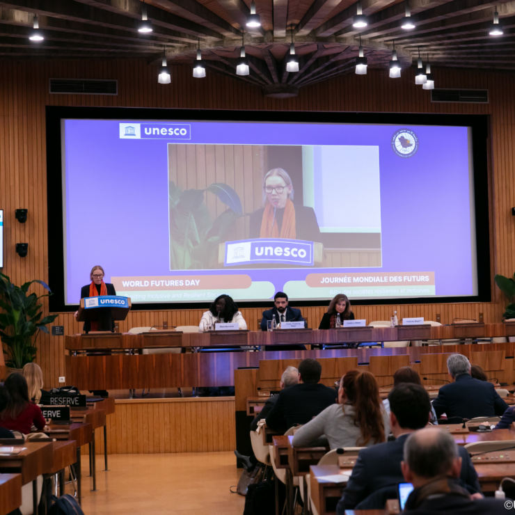 Professor Caroline Bassett gives keynote at UNESCO World Futures Day 2023