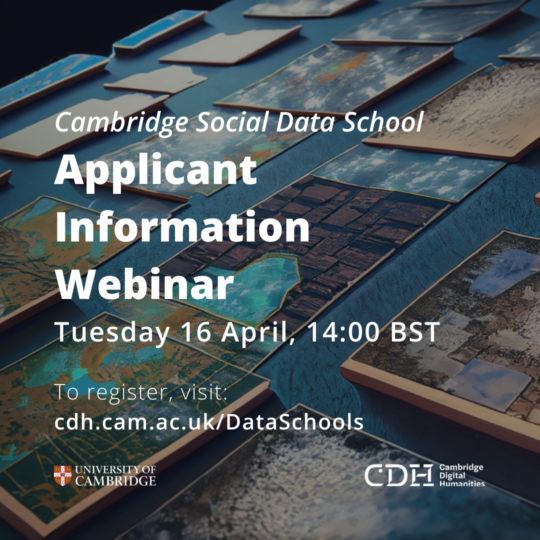 Cambridge Social Data School (September 2024): information session for applicants